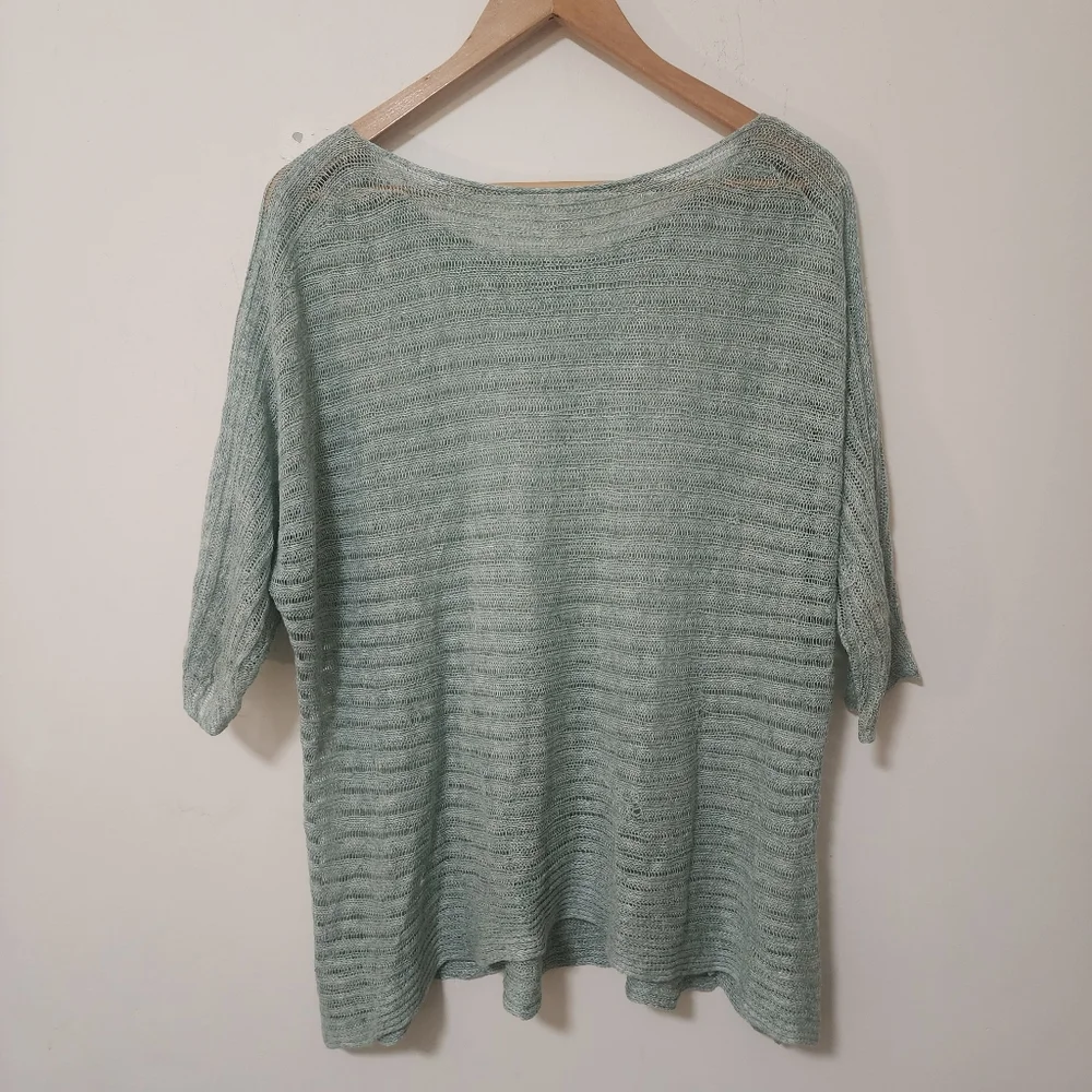 Eileen Fisher Mint Knit Top - Picture 3 of 6